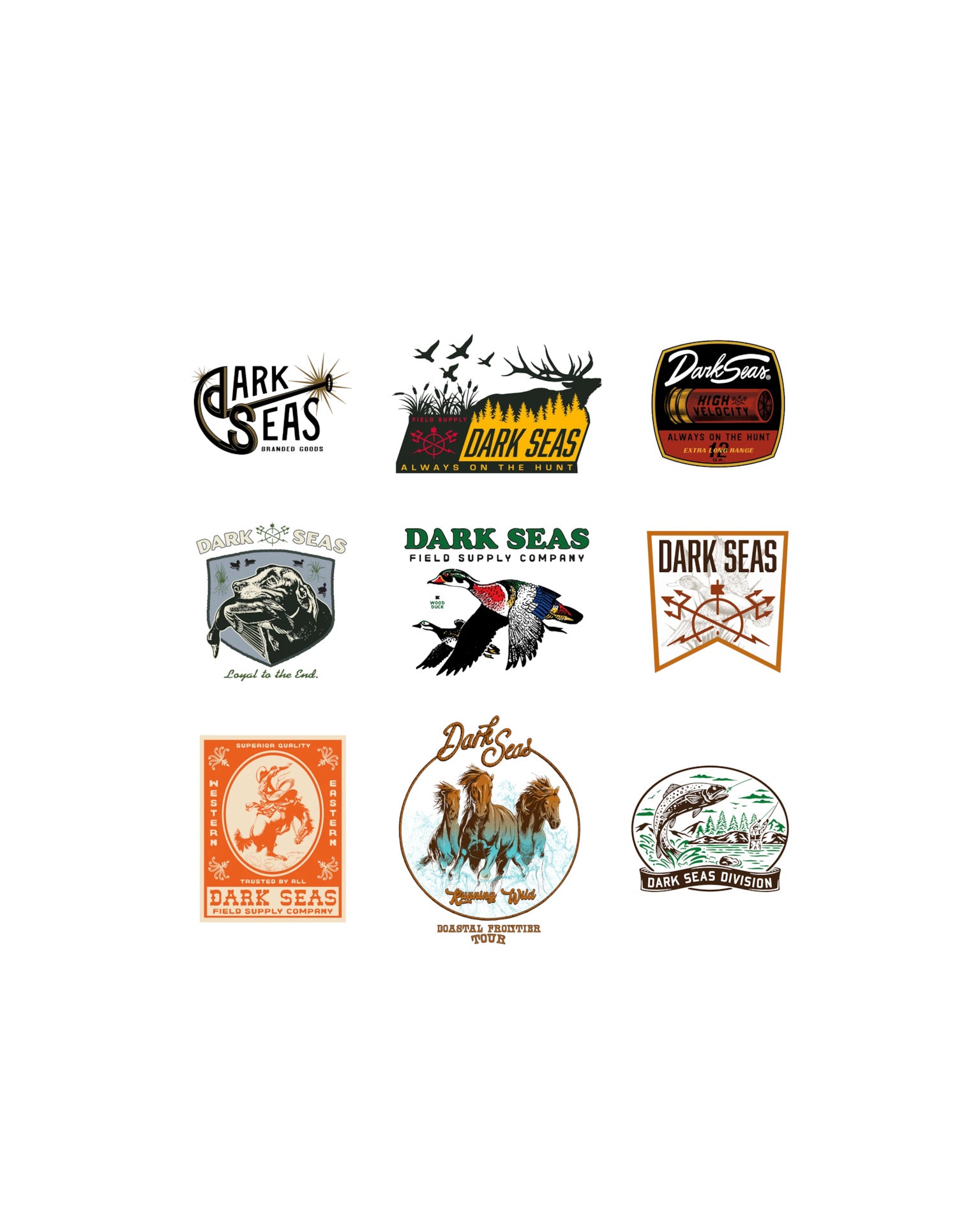 Sportsman Sticker 6 Pack multicolored Vorderansicht