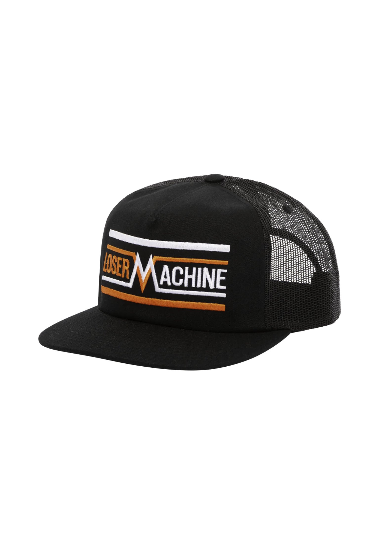 Linear Trucker Cap black Vorderansicht