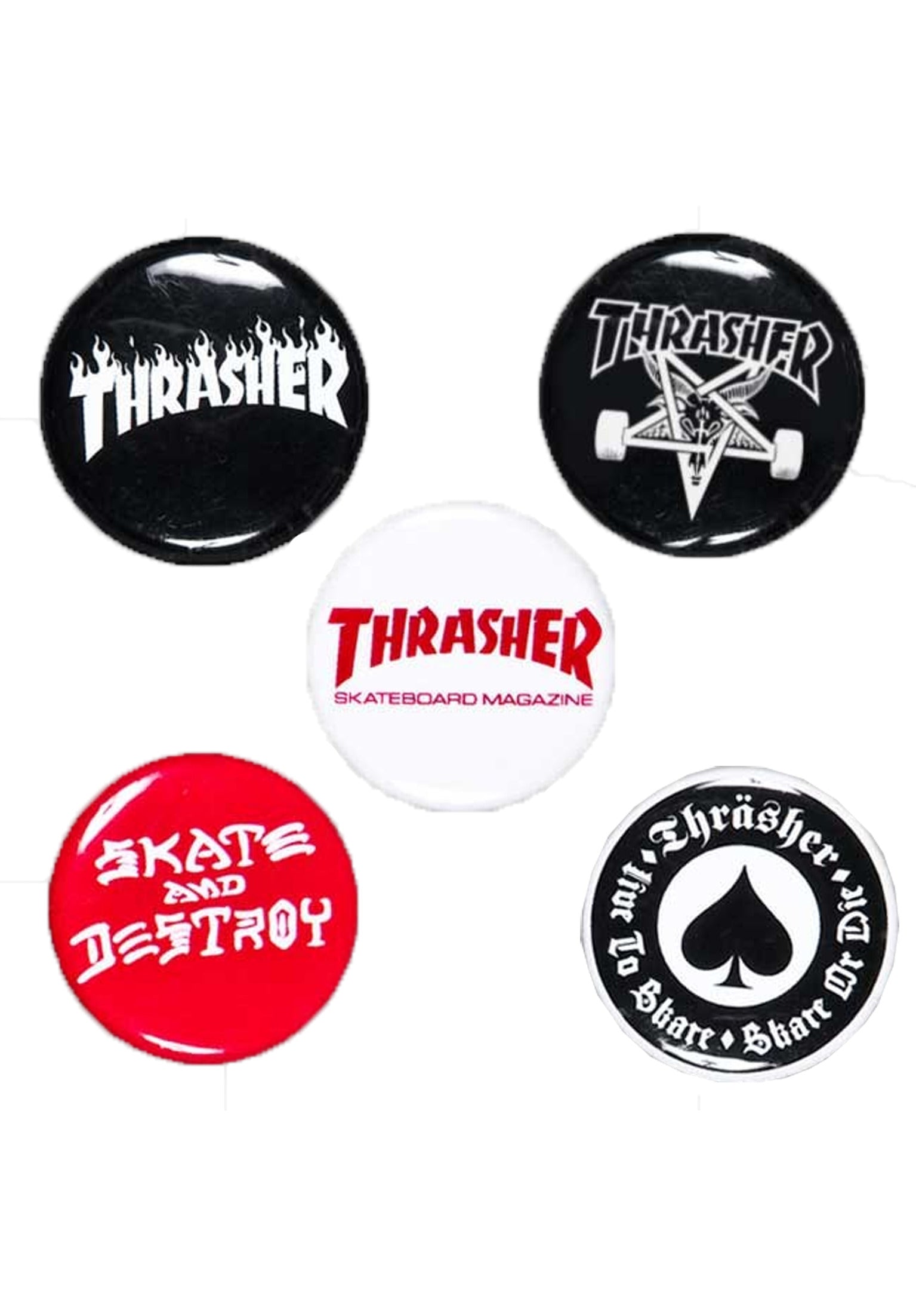 Logo-Buttons-5er Vorderansicht