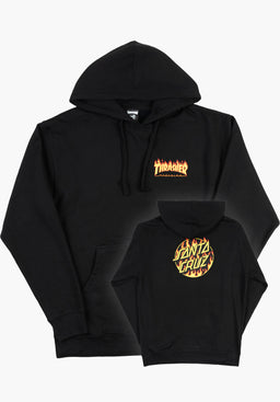 Thrasher Flame Dot Girl Hooded Vorderansicht
