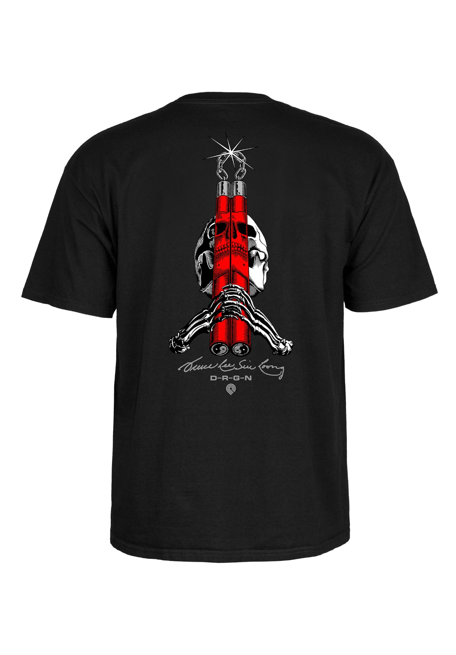 Bruce Lee x Skull & Nunchuck black Vorderansicht