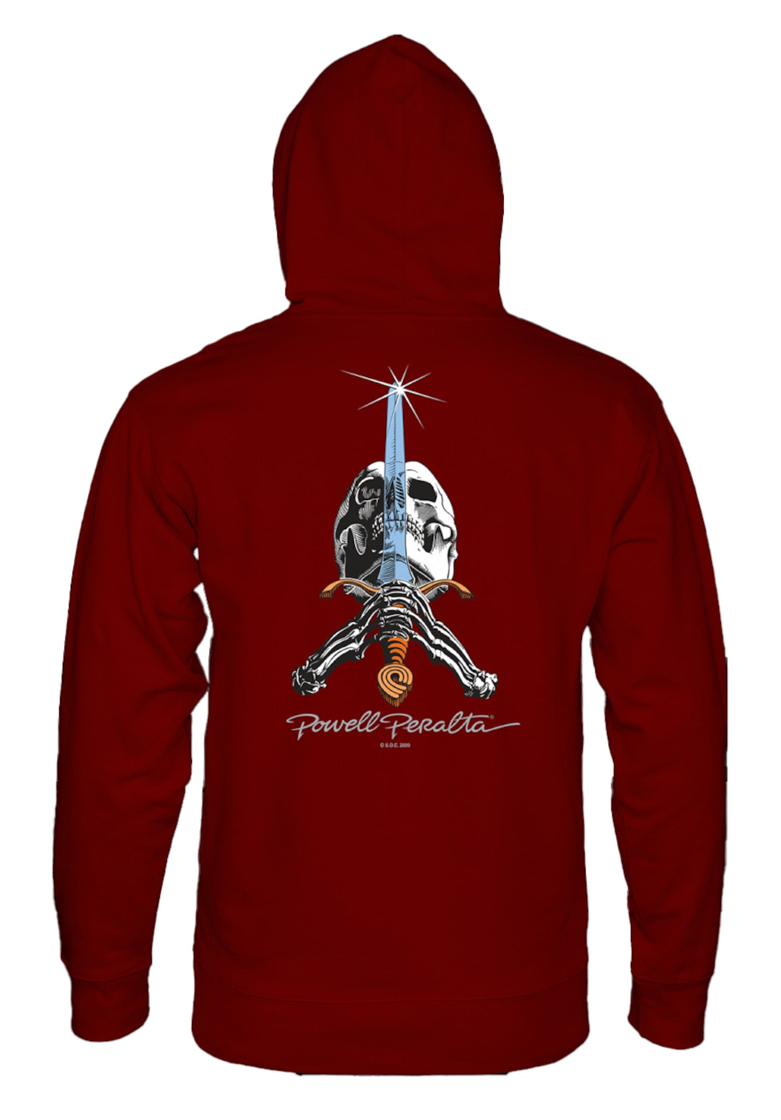 Skull & Sword garnet Vorderansicht