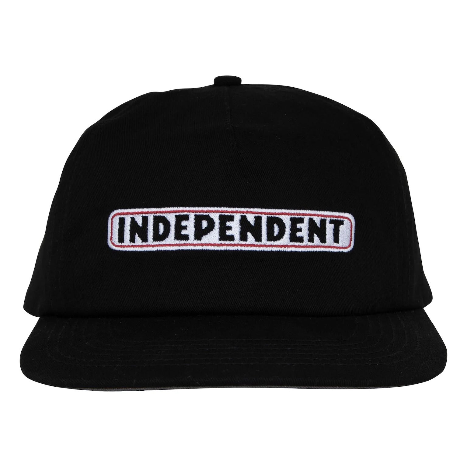 Bar Logo Snapback Unstructured black Closeup1