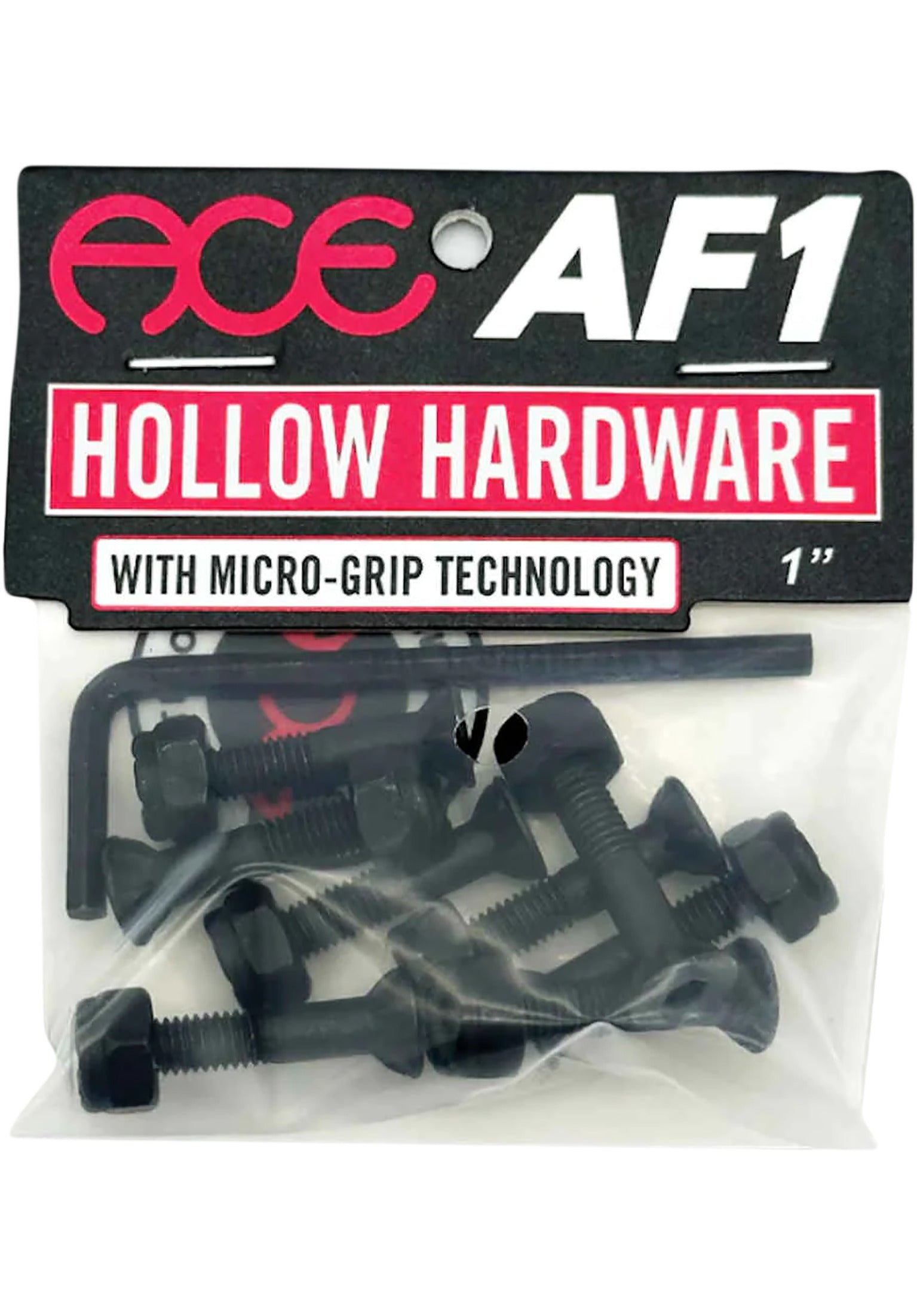 Allen 1 AF1 Hollow Bolts with Grippers black Vorderansicht