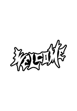 Vamp 5 Wide Die-Cut Sticker black-white Vorderansicht