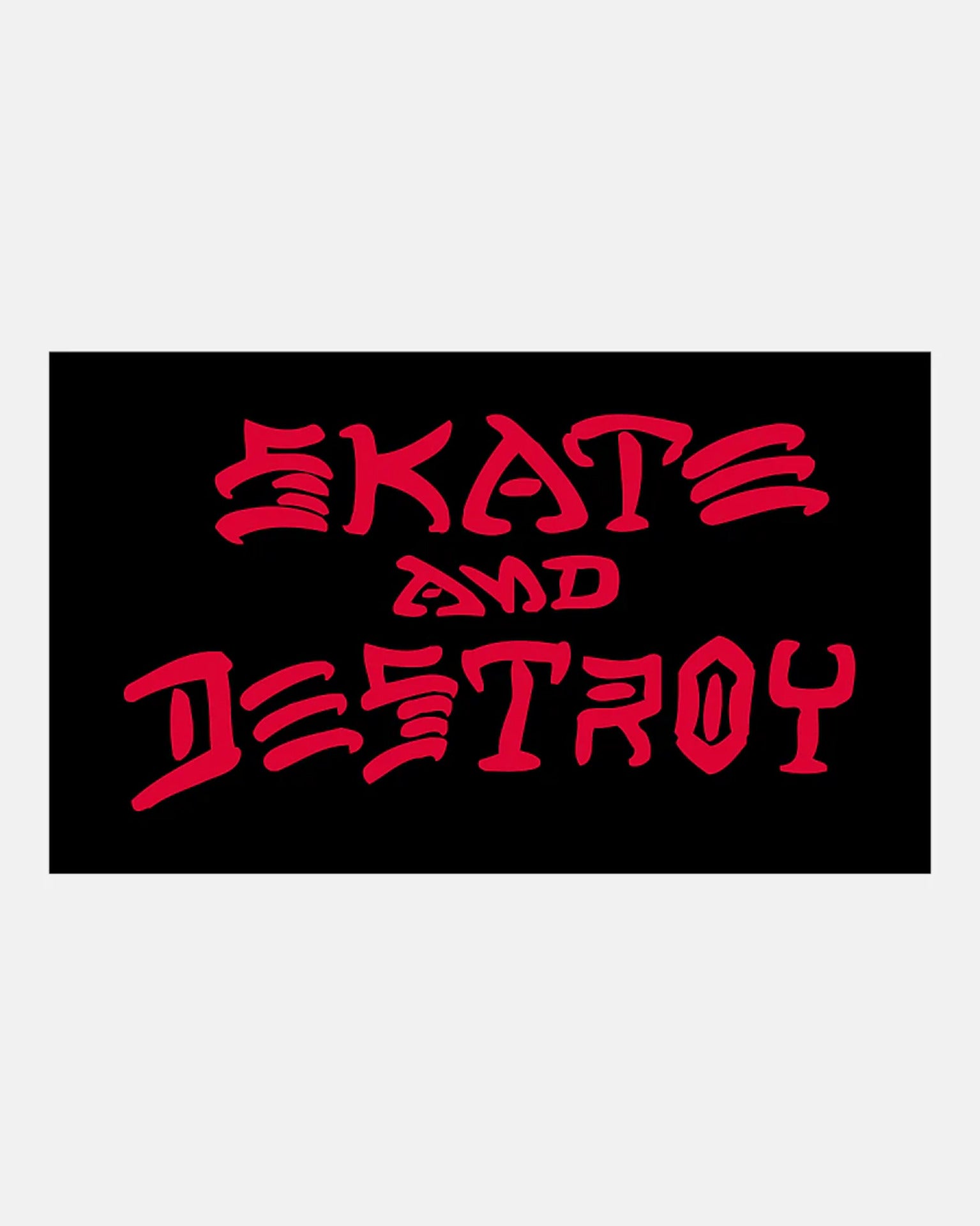 Skate & Destroy Sticker Large black Vorderansicht