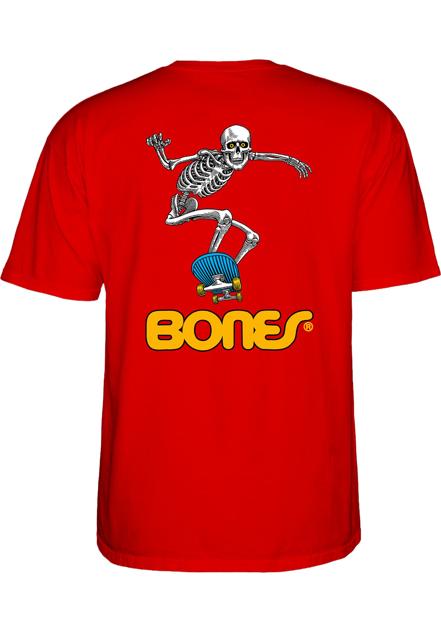 Skateboard Skeleton II red Rueckenansicht