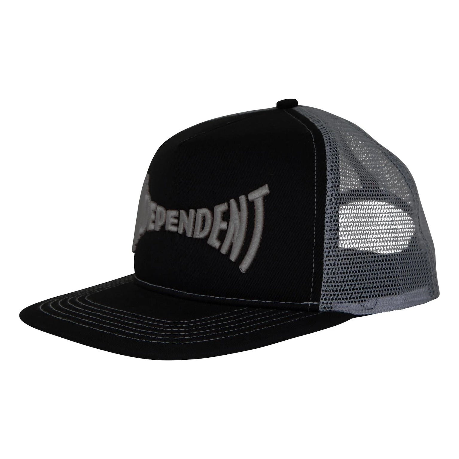 Span Mesh Trucker 5-Panel Structured black-grey Vorderansicht