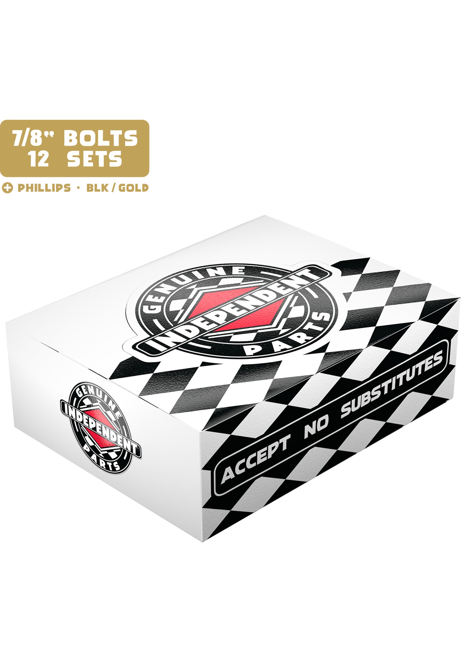 7/8 Kreuz 12er black-gold Vorderansicht