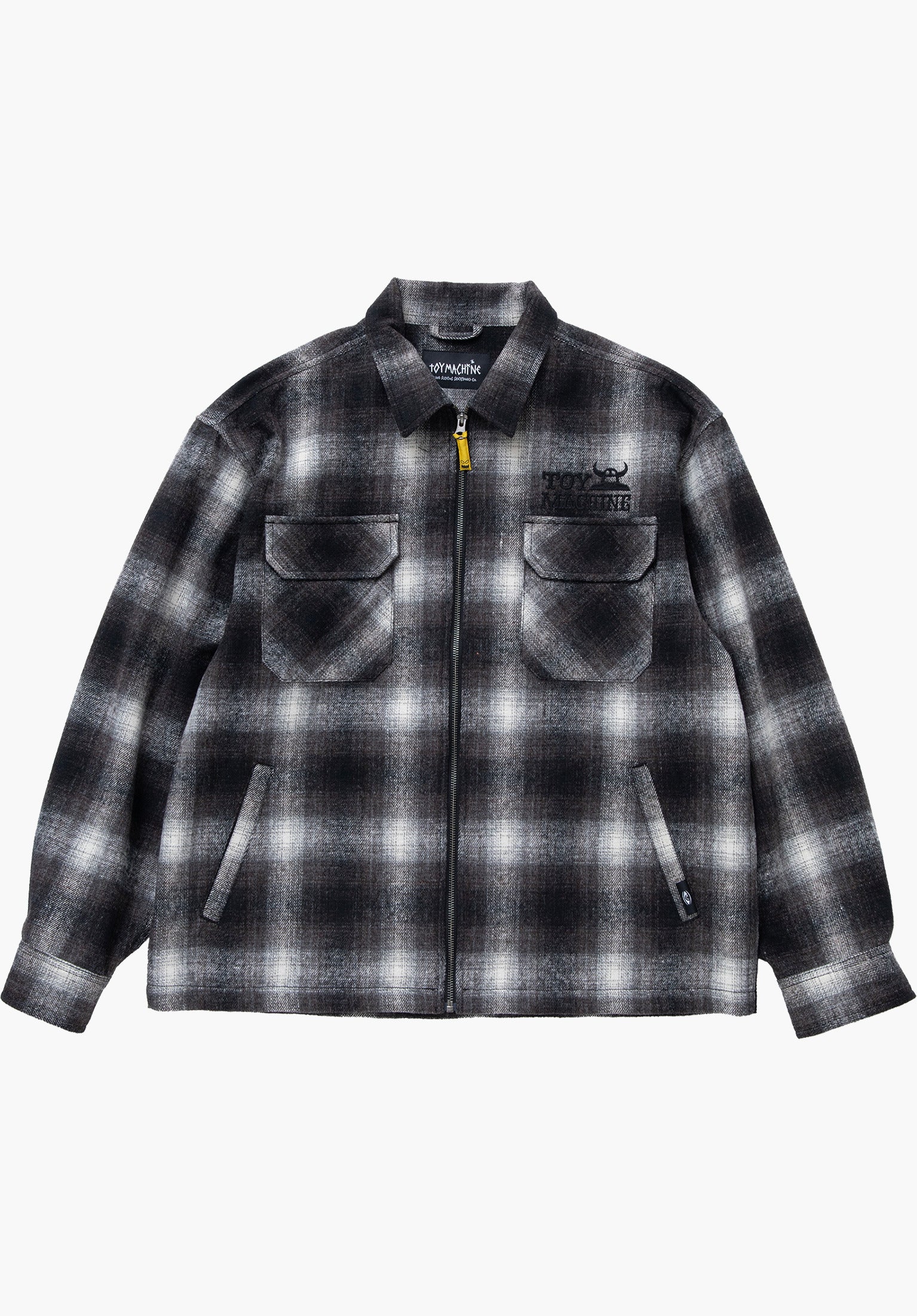 Sect Eye Patch Plaid Check Zip Shacket Vorderansicht