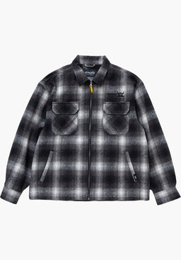 Sect Eye Patch Plaid Check Zip Shacket Vorderansicht