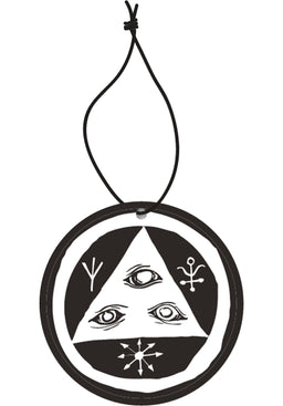 Talisman Air Freshener - Coconut Scent black-white Vorderansicht