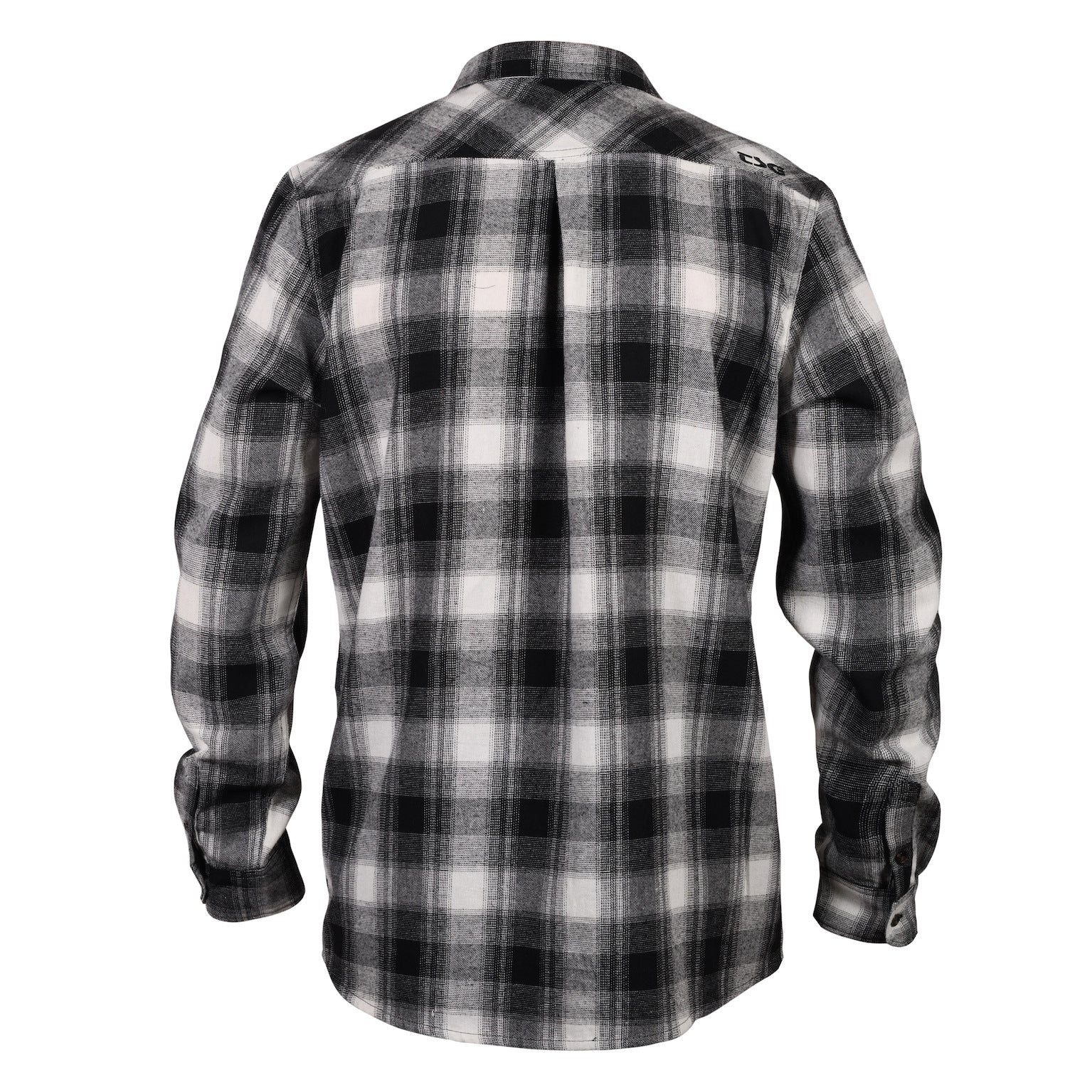 Flannel Shirt black-white Rueckenansicht