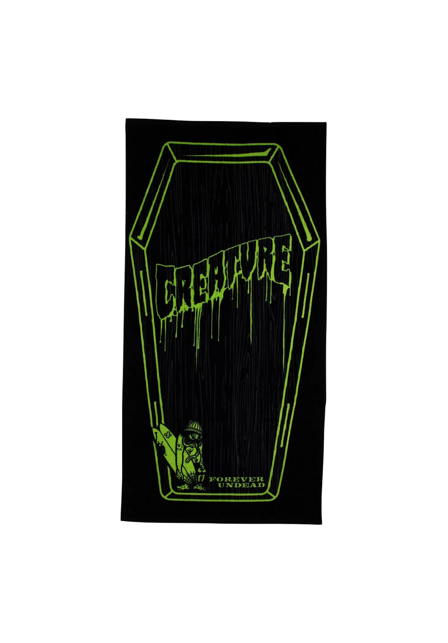 Coffin Handtuch black Vorderansicht