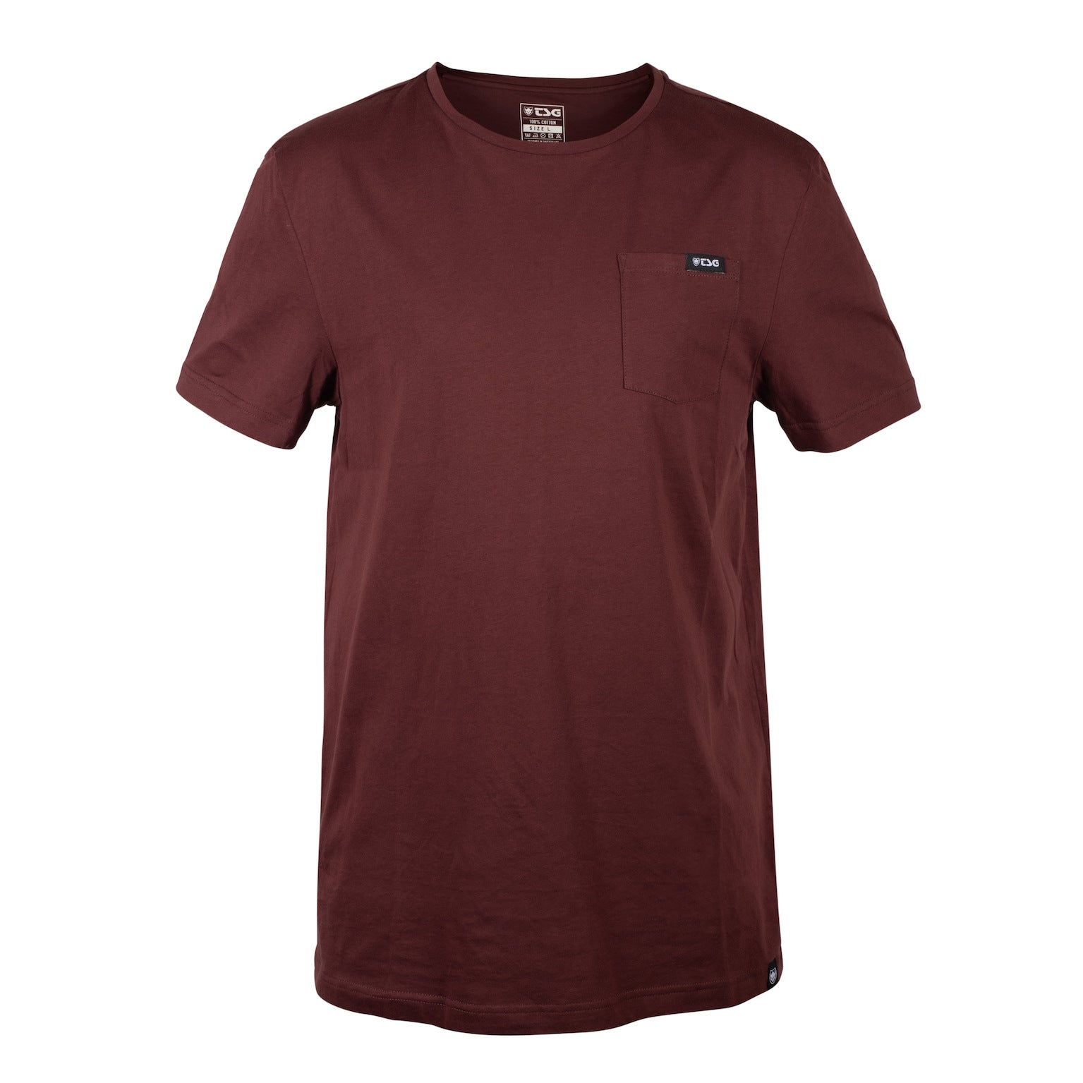 Pocket Label oxblood Vorderansicht