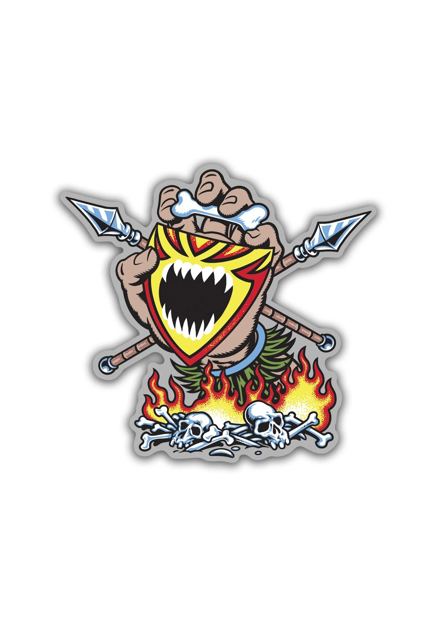 Salba Screaming Witch Doctor Clear Mylar Sticker multicolored Vorderansicht
