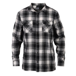Flannel Shirt black-white Vorderansicht