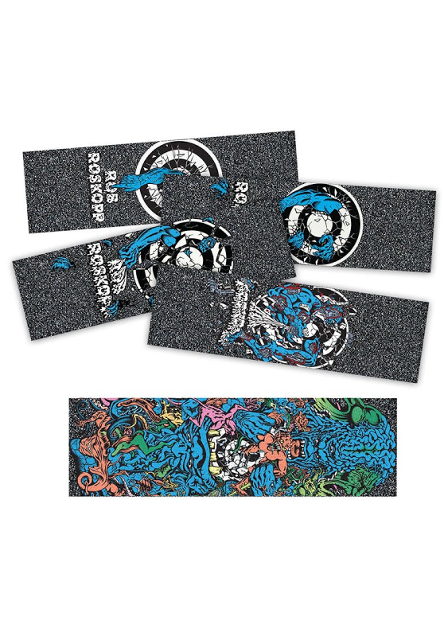 Santa Cruz Roskopp Target Grip Strips 5-Bag black Vorderansicht