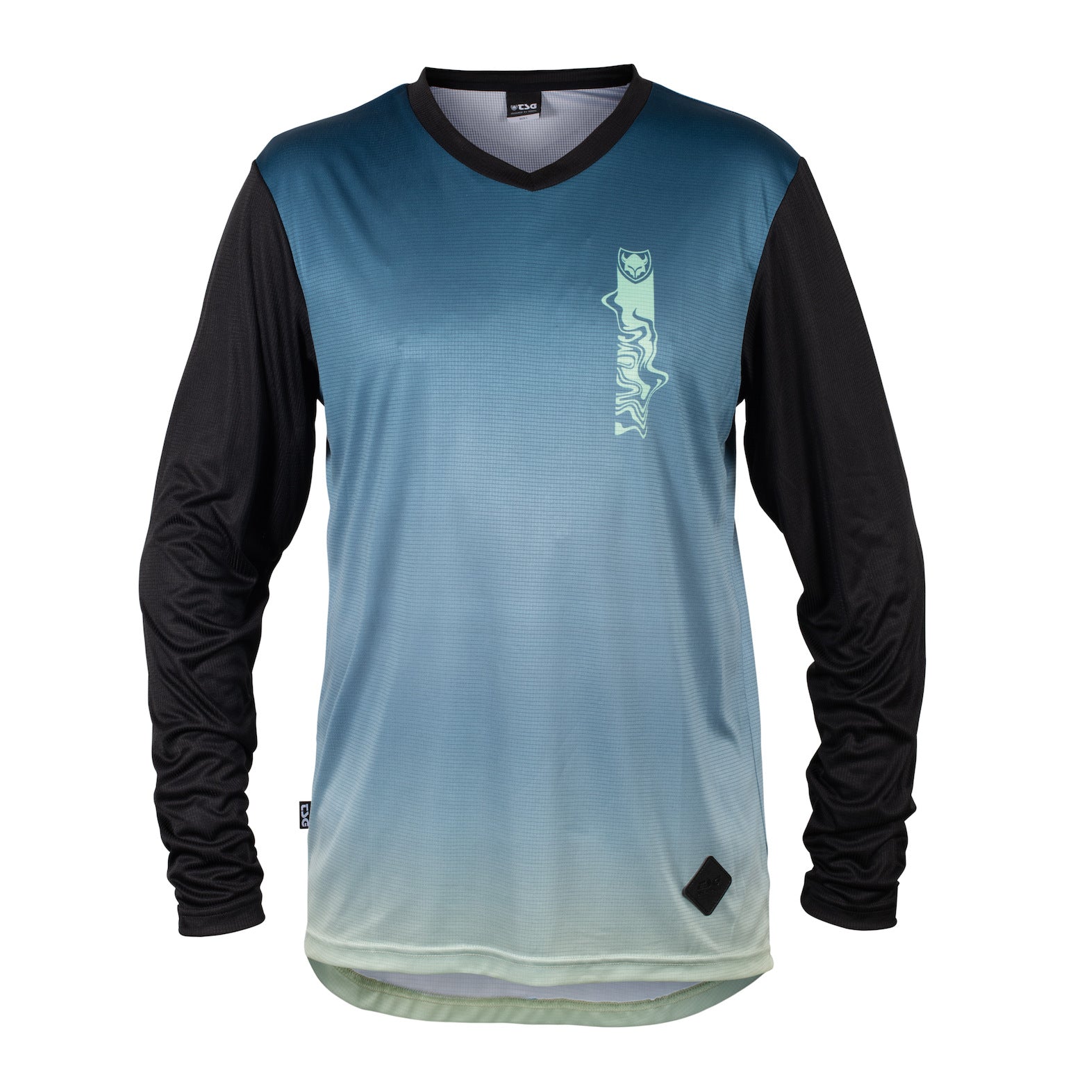 Waft Jersey blue-matcha gradient Vorderansicht