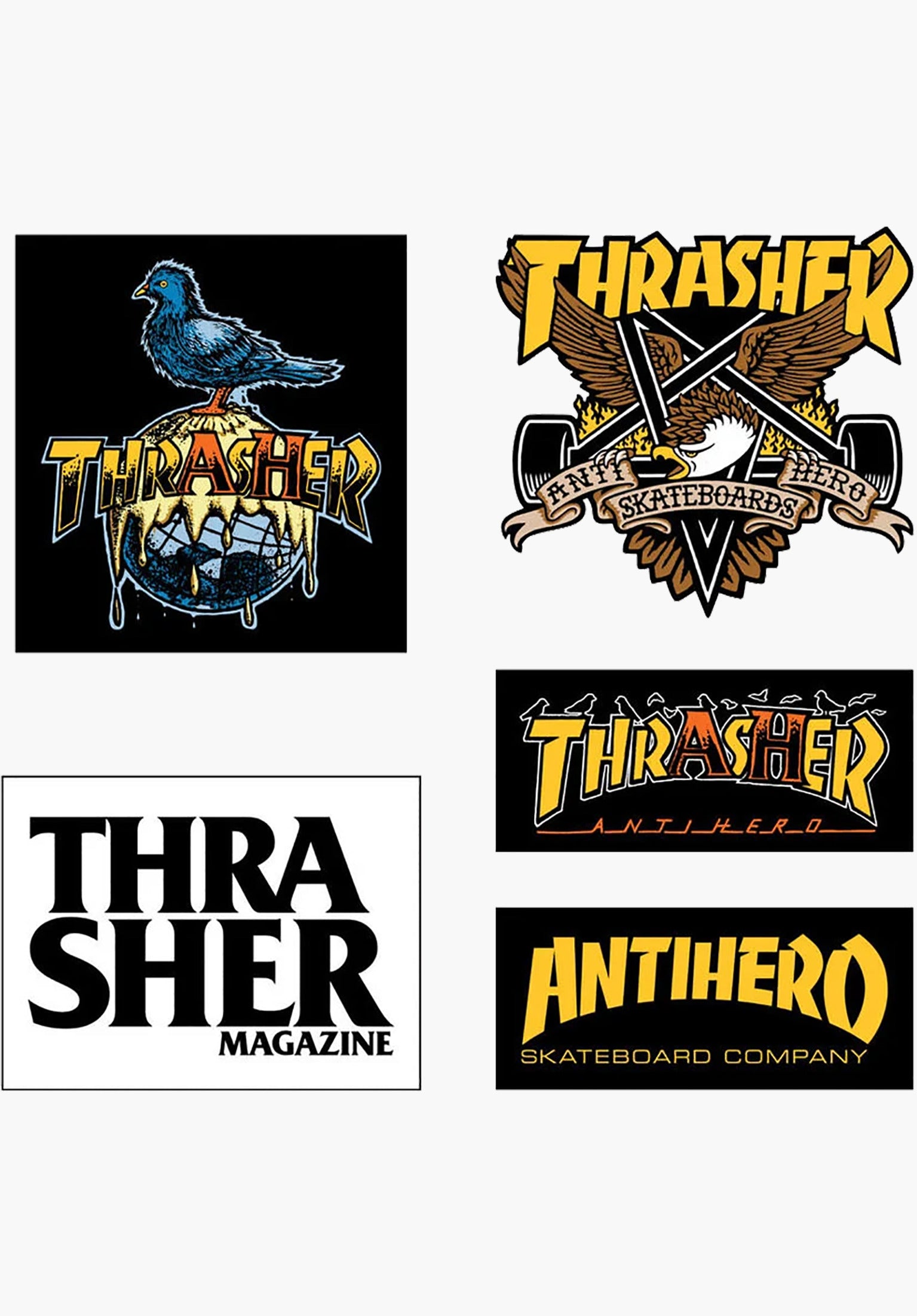 x Antihero 5 Pack Sicker Vorderansicht