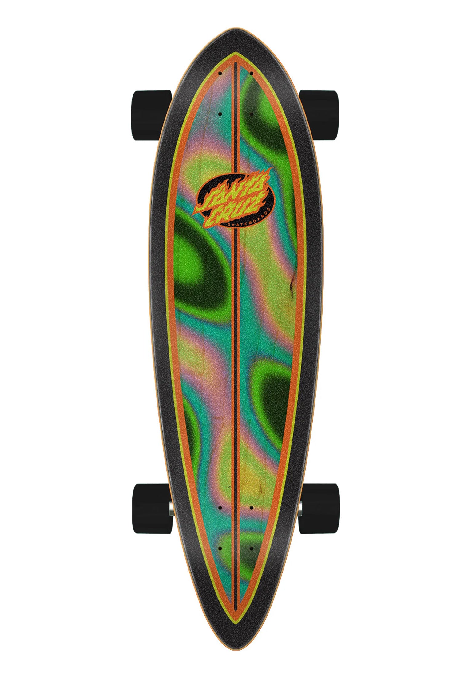 Oval Flame Lava Dot Pintail Rueckenansicht