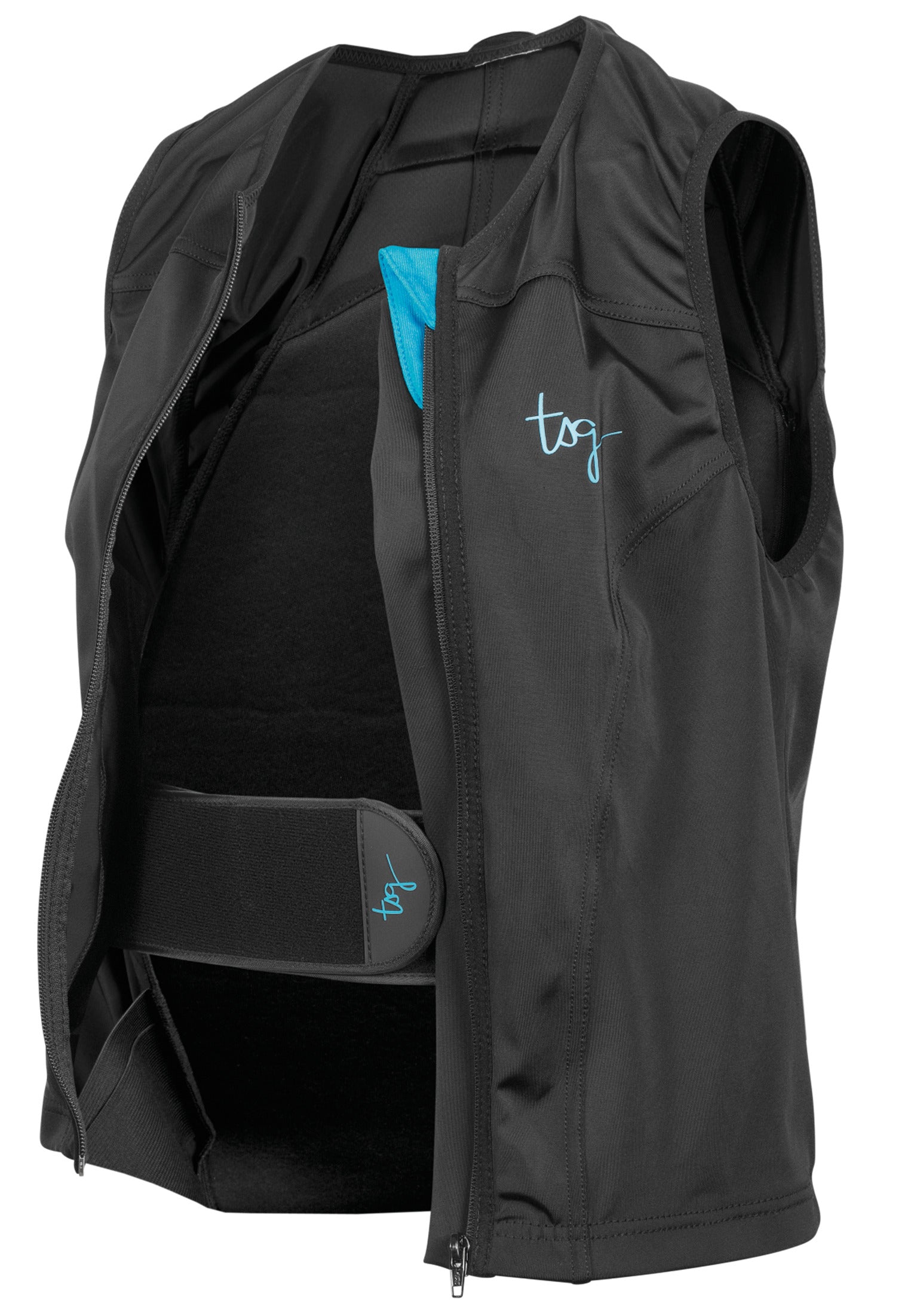 Backbone Vest WMN A black-blue Closeup1