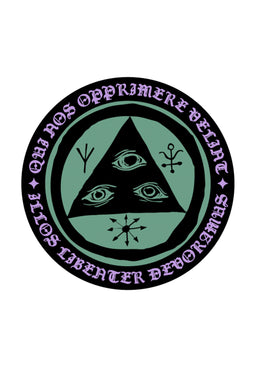 Latin Talisman Color-Shifting Sticker green-purple Vorderansicht