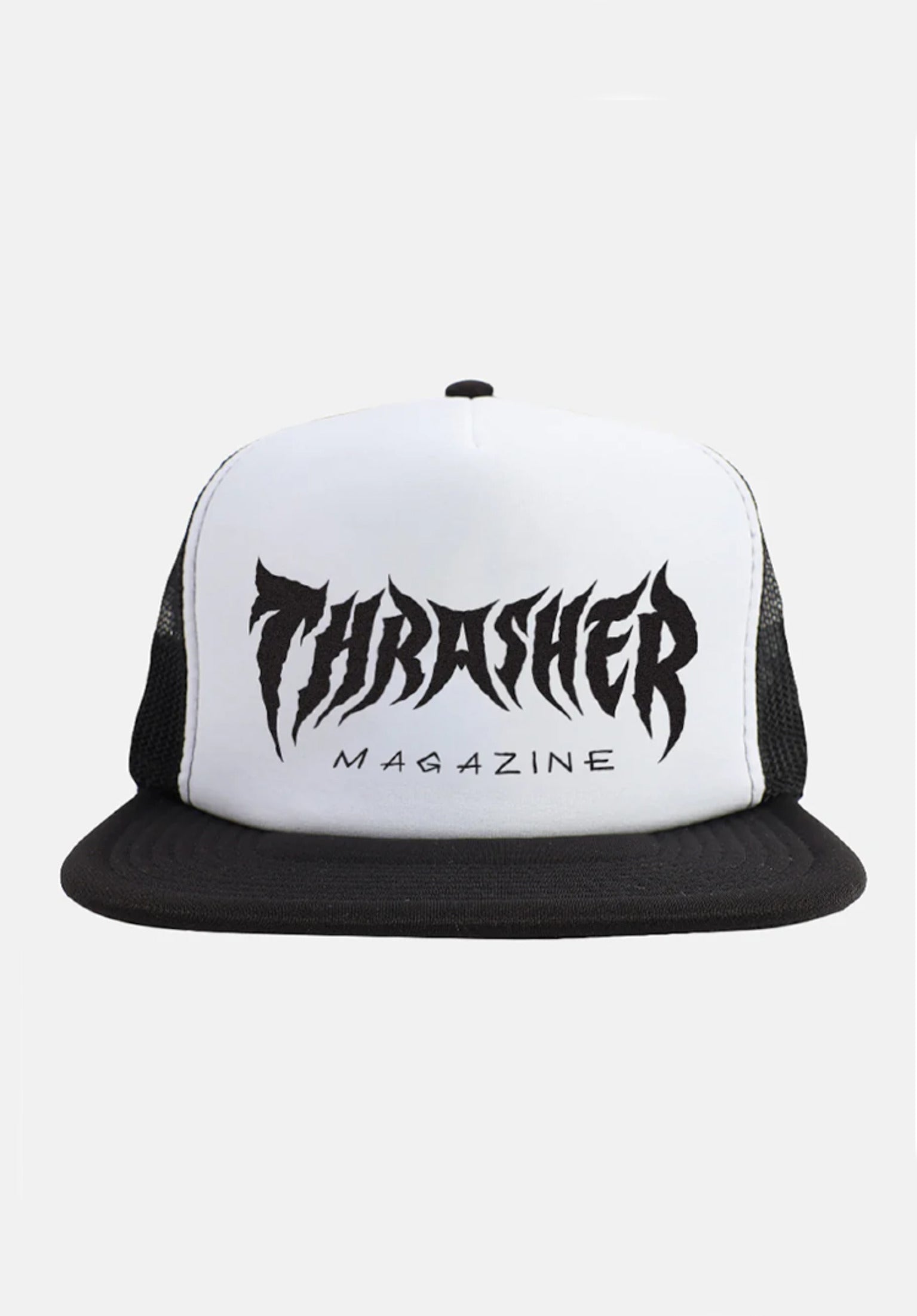 Metal Trucker Hat black-white-black Vorderansicht