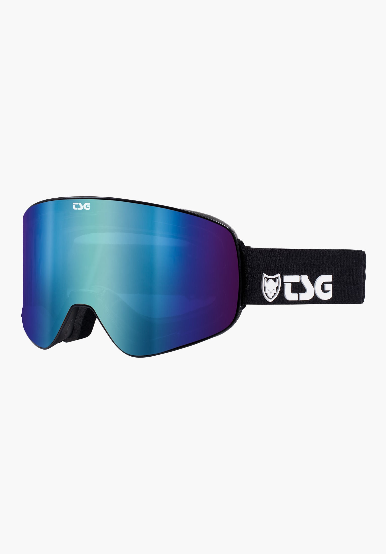 Goggle Four solid black-blue Vorderansicht