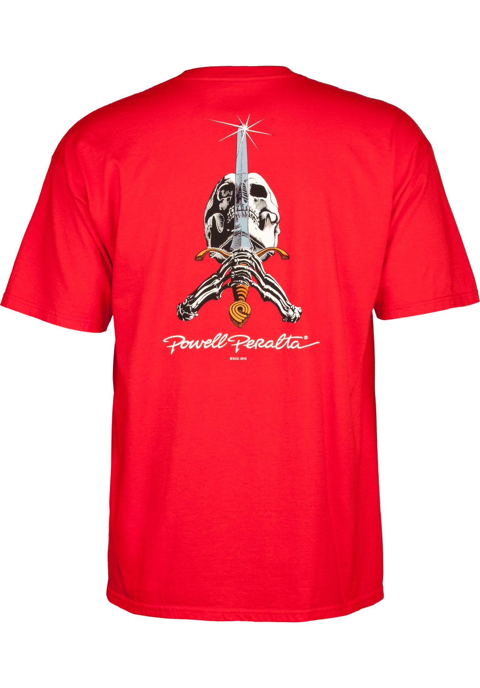 Skull & Sword red Rueckenansicht