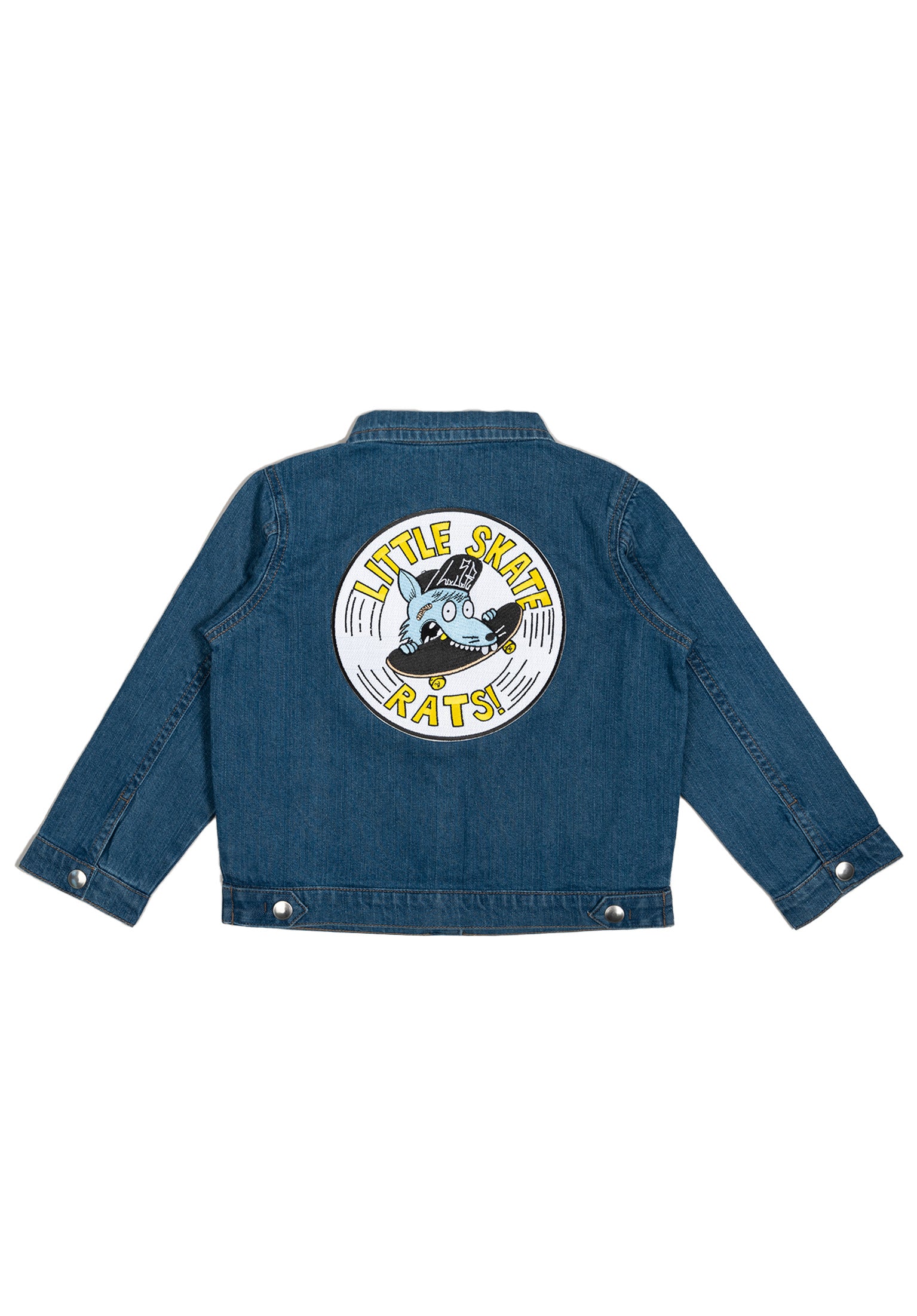 Jeansjacke Logo Patch Rueckenansicht