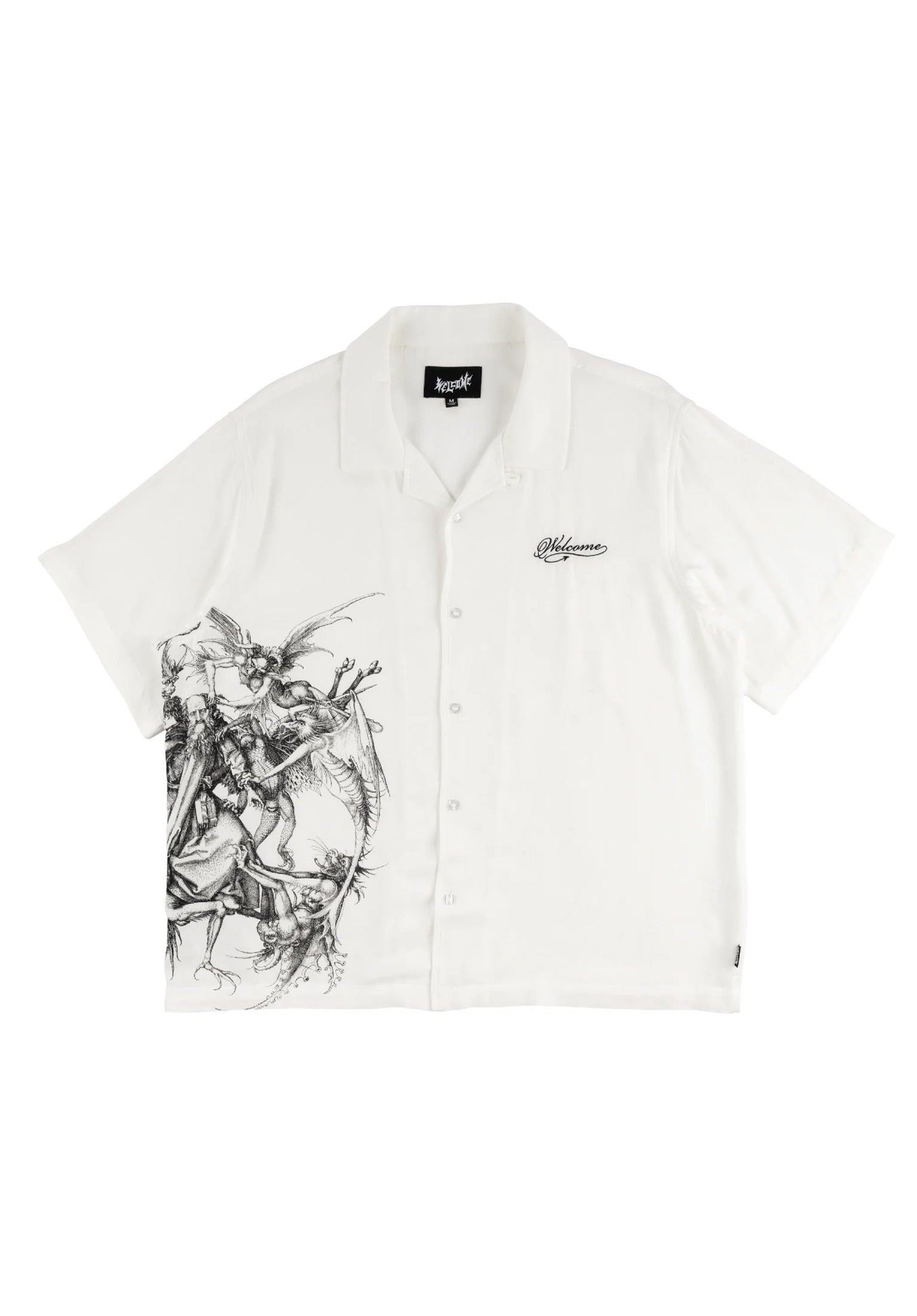 Torment printed linen white Vorderansicht