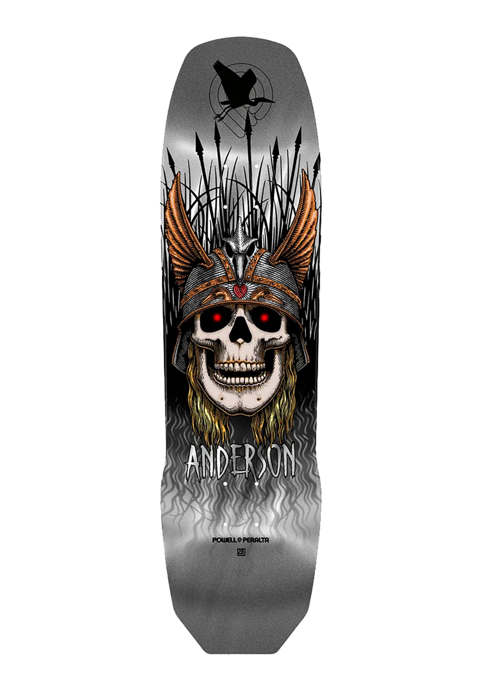 Andy Anderson Heron Skull silver-foil Vorderansicht