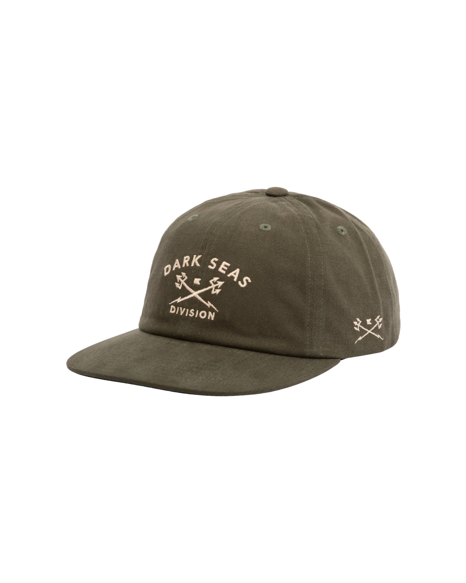 Tridents Low Pro 6-Panel Unstructured olive Vorderansicht
