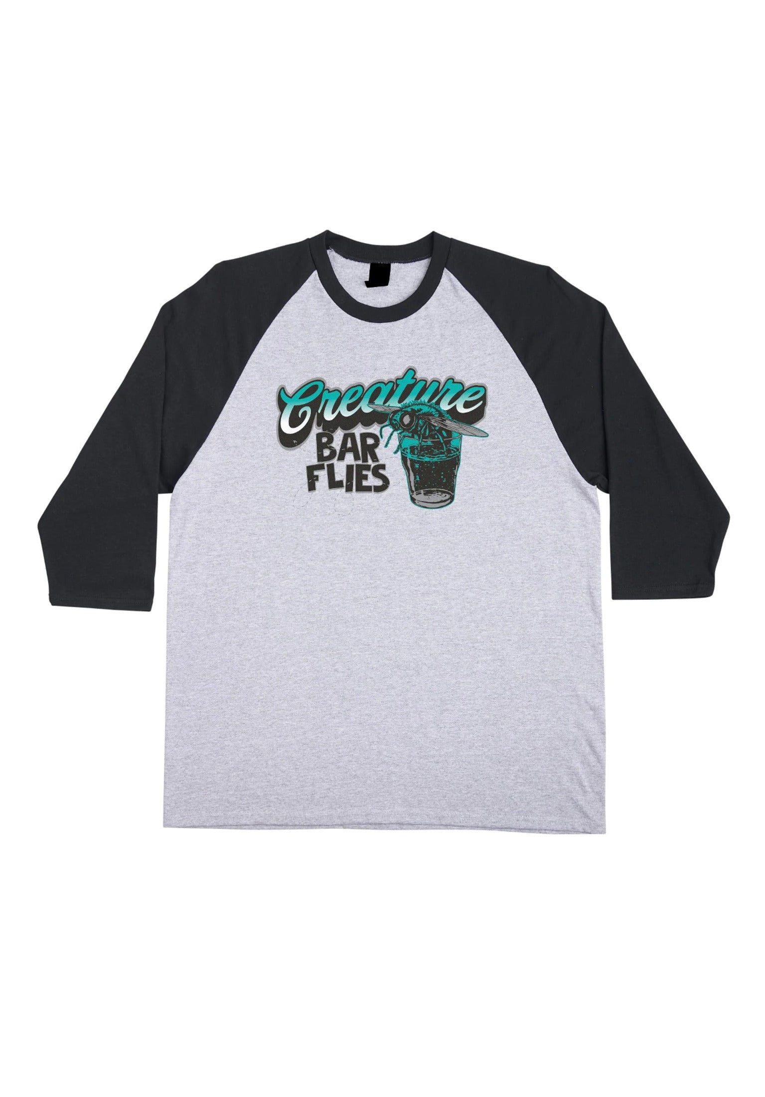 Barfly 3/4 Sleeve midweight white-black Vorderansicht