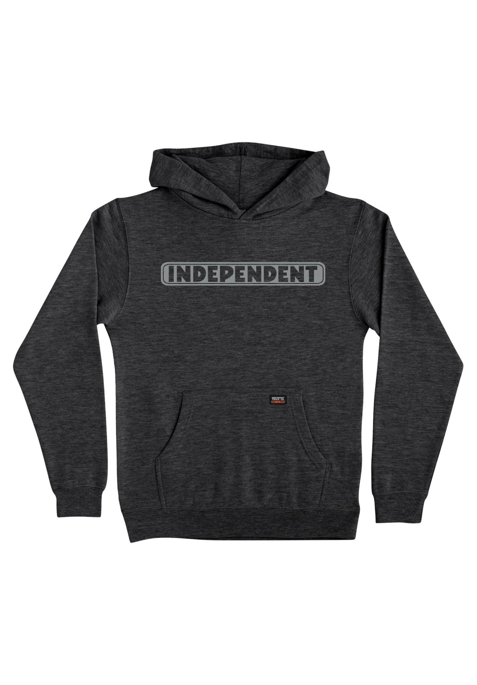 Bar Logo Reflective Youth Midweight charcoal-heather Vorderansicht