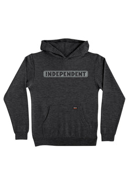 Bar Logo Reflective Youth Midweight charcoal-heather Vorderansicht