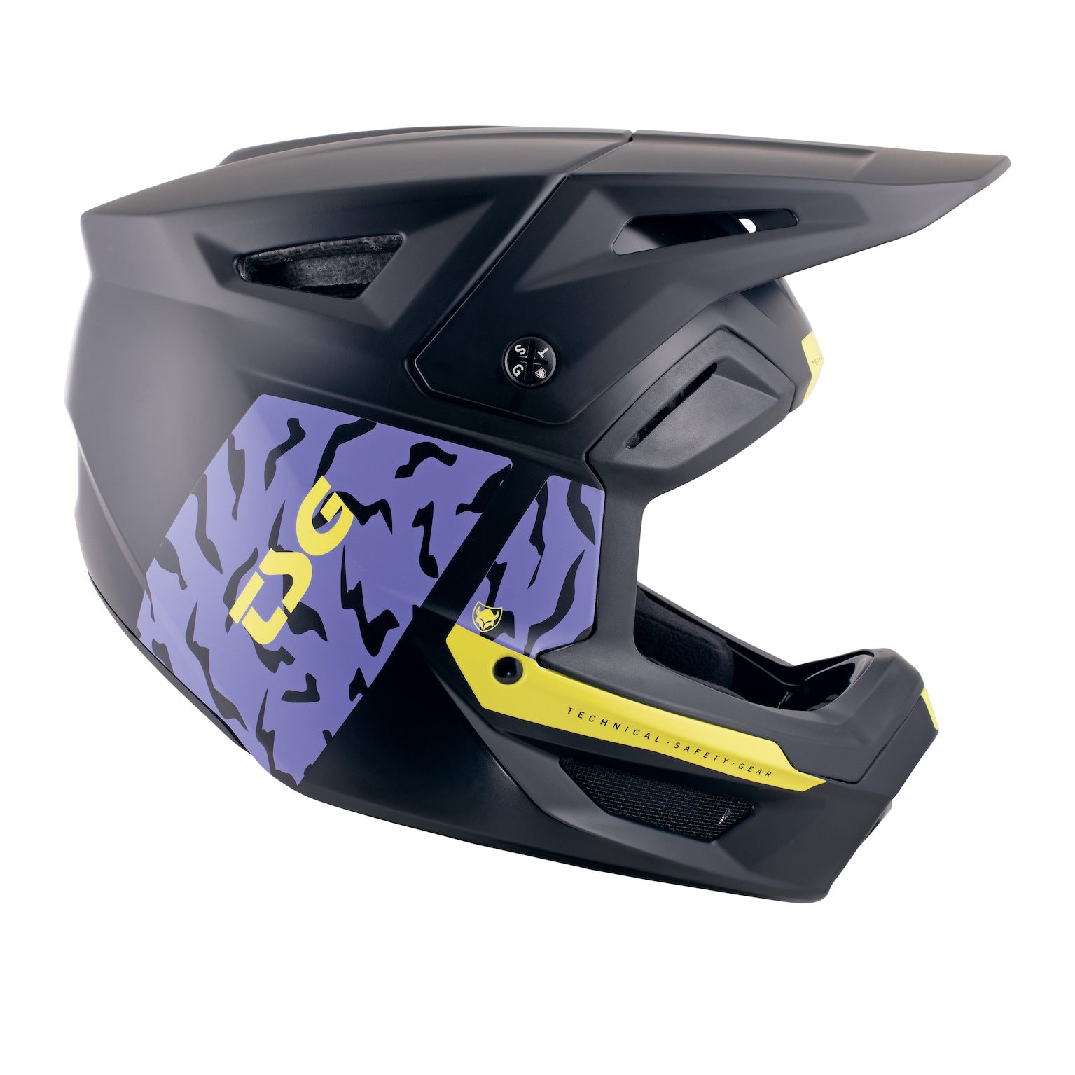 Sentinel Graphic Design violet yellow flakes Seitenansicht