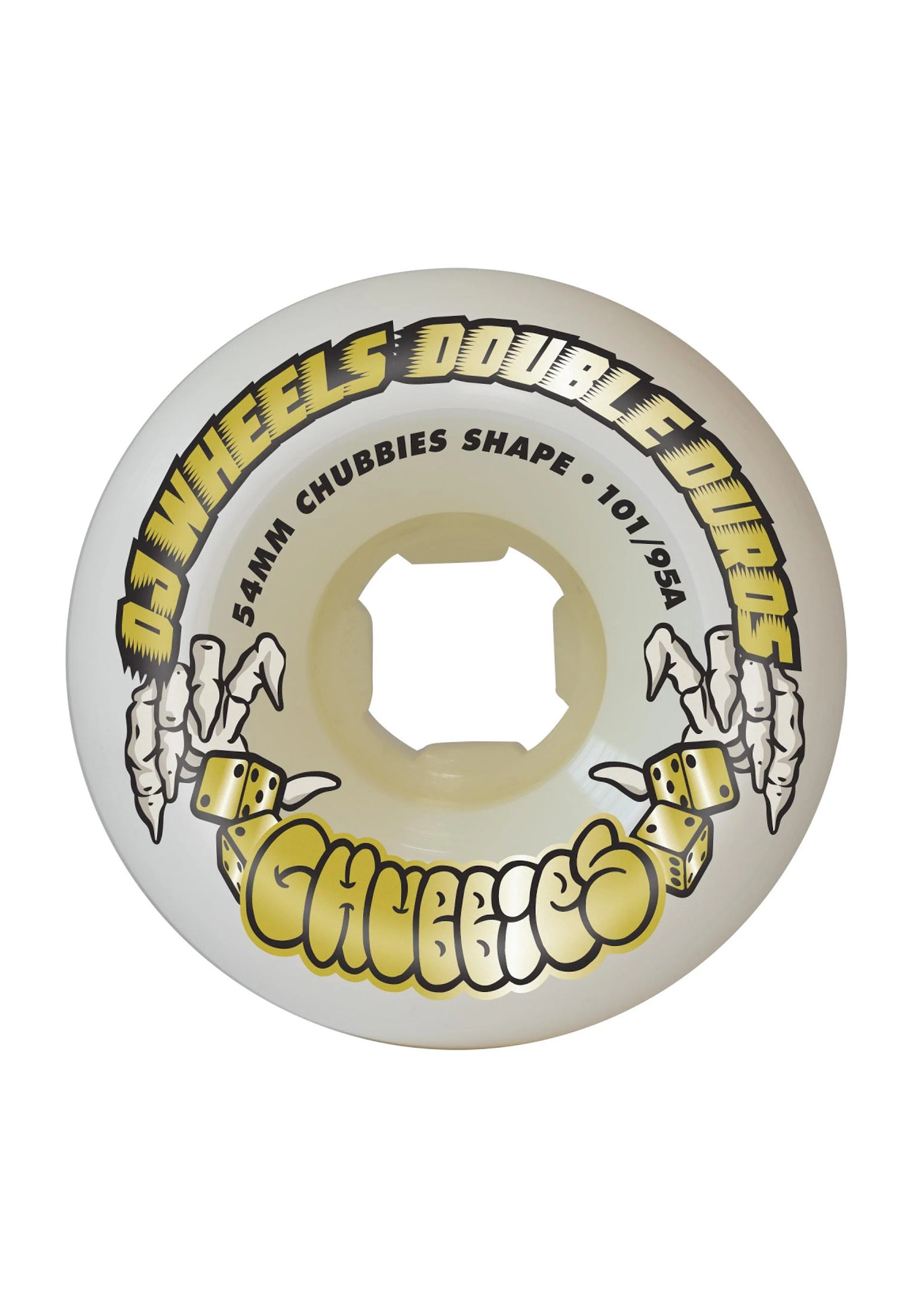 Double Duro Chubbies 99A/95A white Vorderansicht