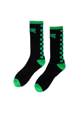 Crash And Burn Mid Crew Socks black Vorderansicht