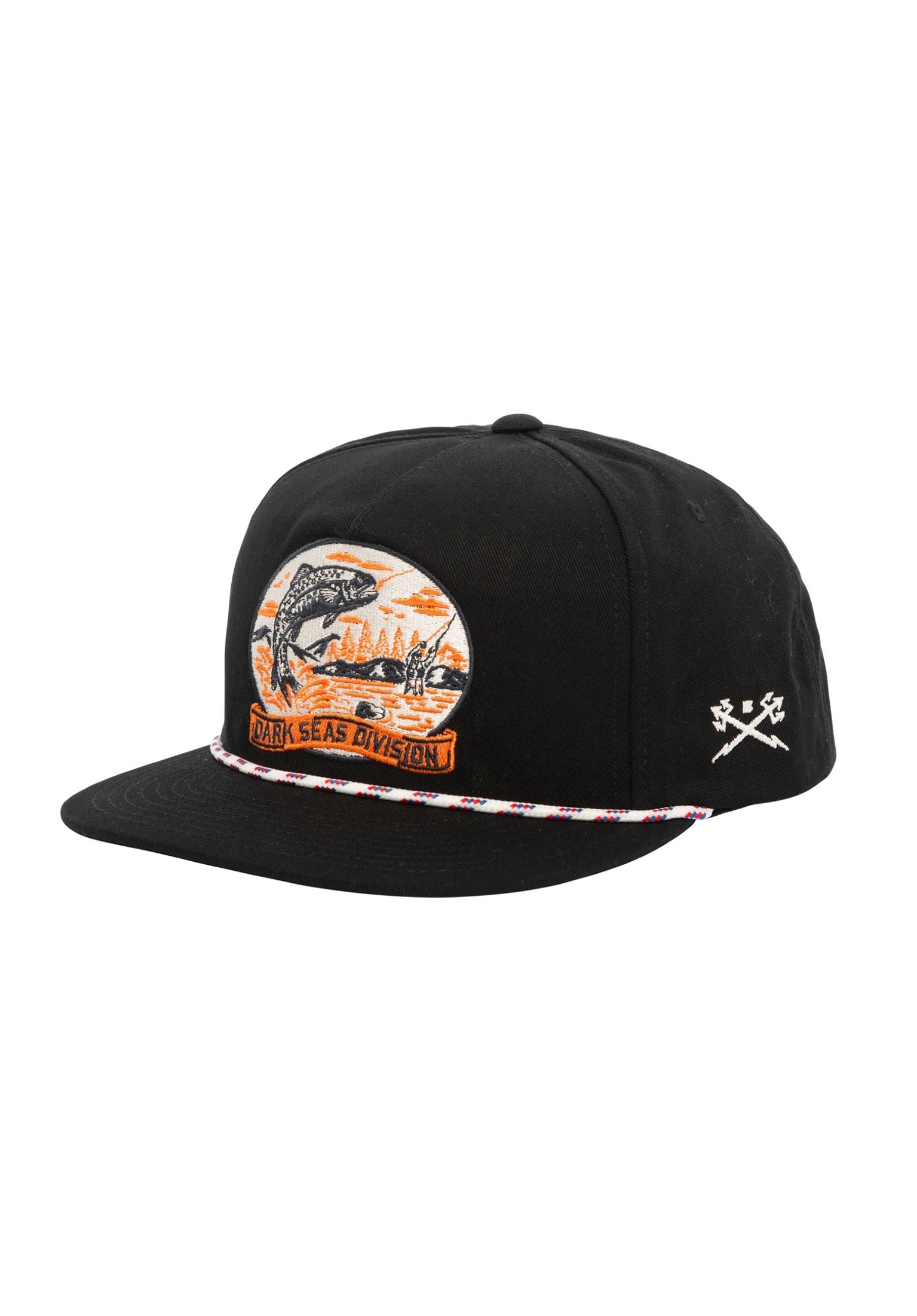 Whitley 5-Panel Untructured Snapback black Vorderansicht