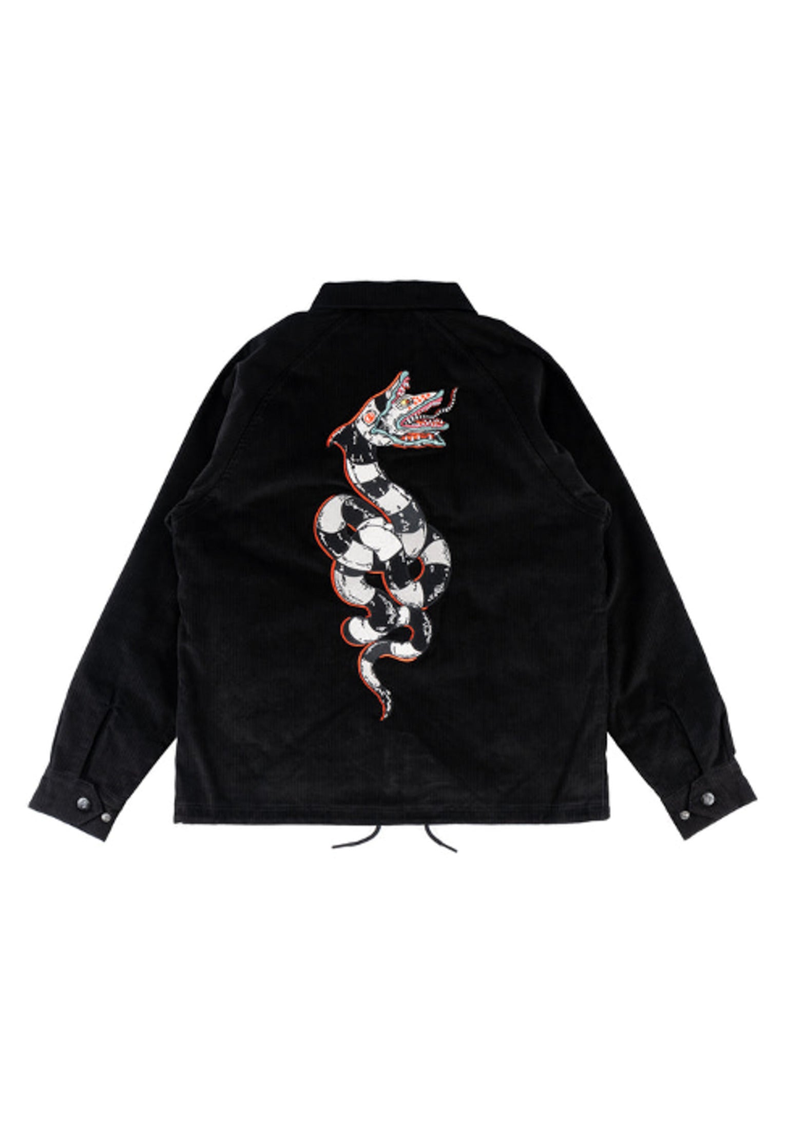 x Beetlejuice Sandworm Corduroy Coaches Jacket black Vorderansicht