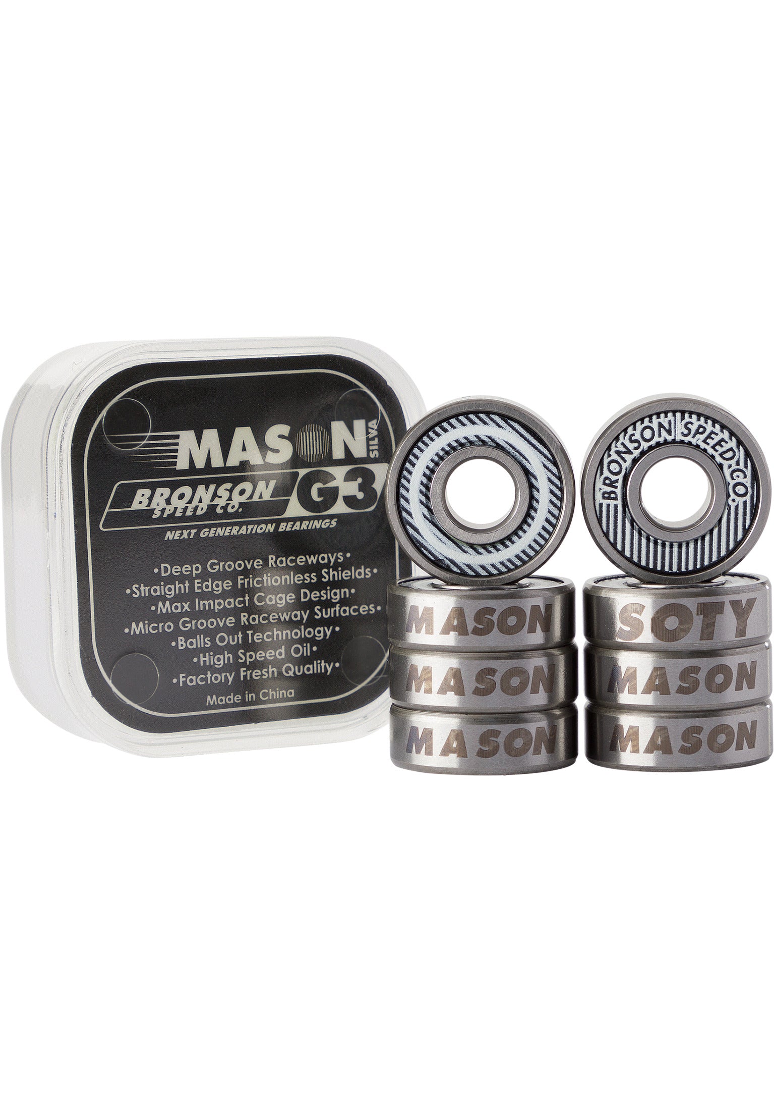 Mason Silva Pro Bearing G3 white-black Vorderansicht