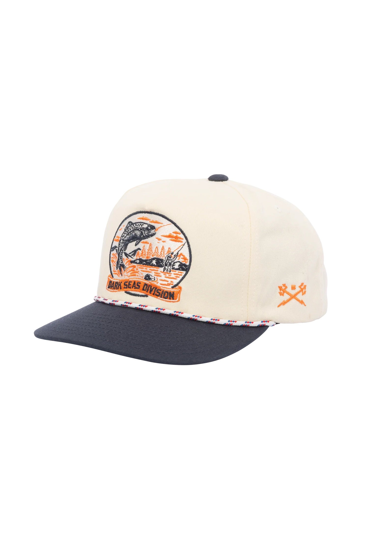 Whitley 5-Panel Untructured Snapback white-navy Vorderansicht