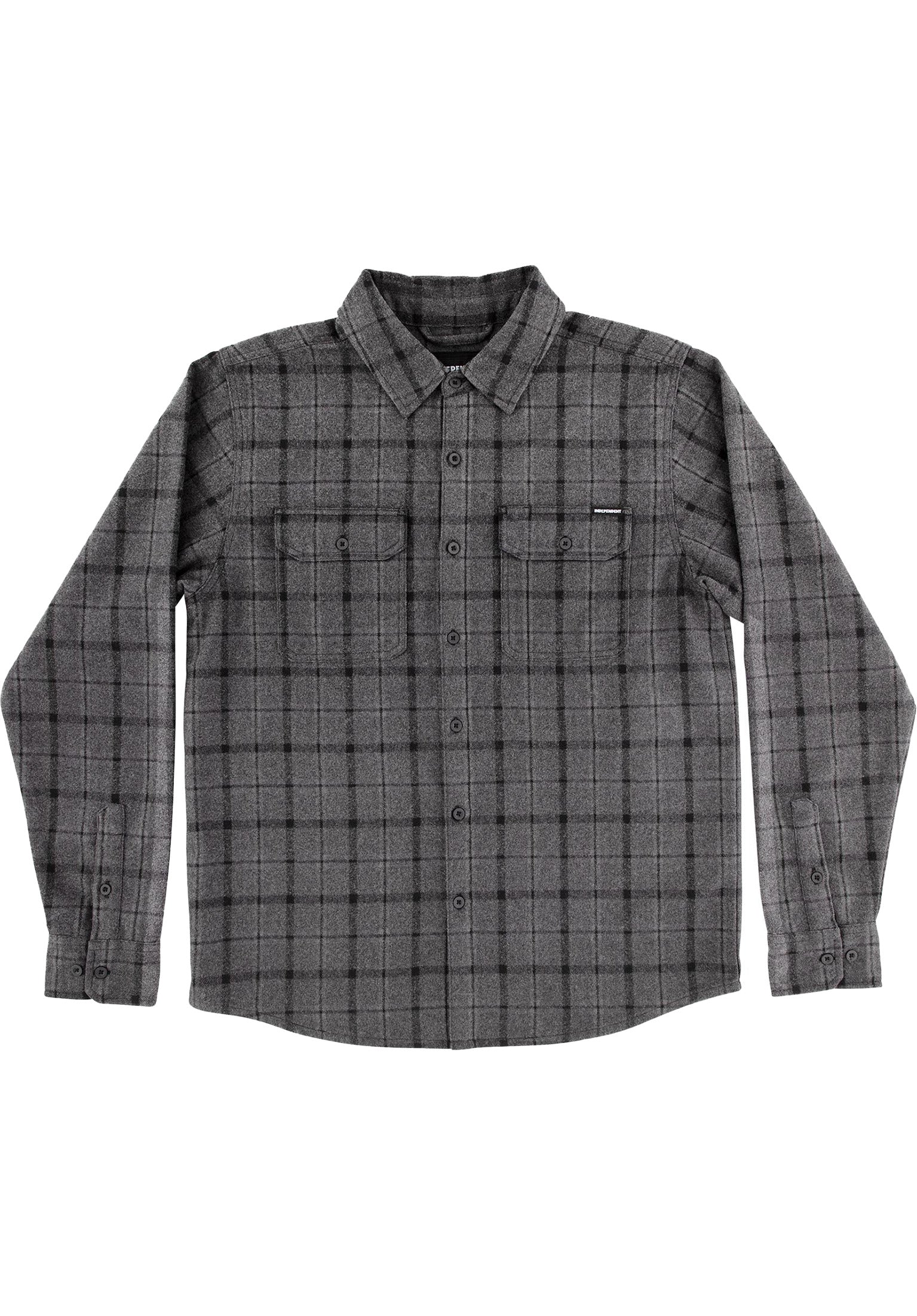 Belmont Flannel Top black-grey Vorderansicht