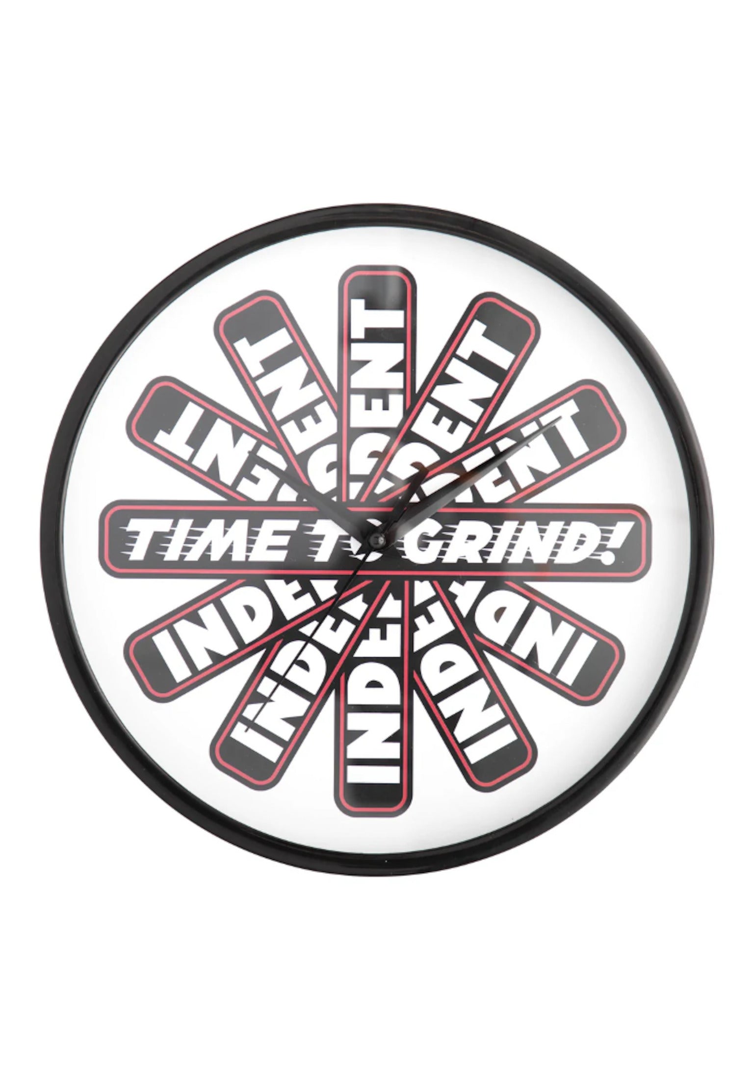 Time To Grind Wallclock black Vorderansicht