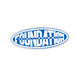 Oval Sticker blue Vorderansicht