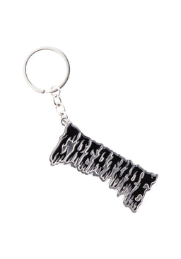 Hesher Flame Key Chain silver Vorderansicht