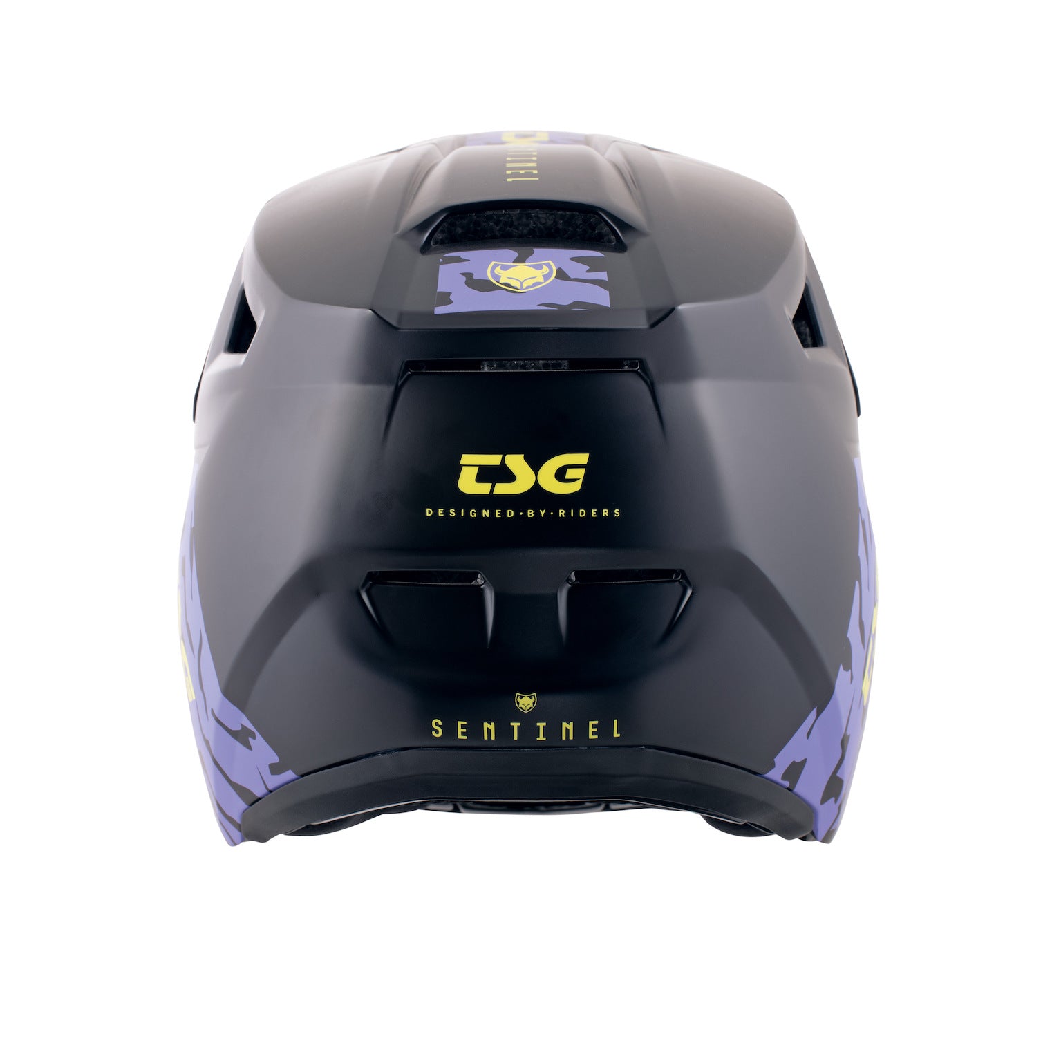 Sentinel Graphic Design violet yellow flakes Rueckenansicht