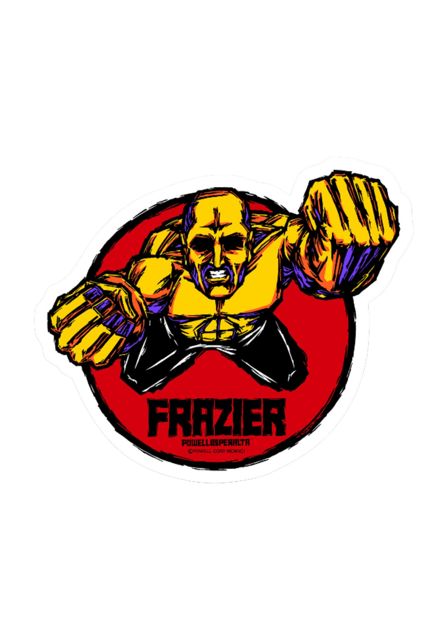 Mike Frazier Yellow Man Sticker multicolored Vorderansicht